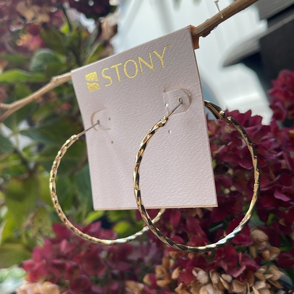 Gold Hoop Earrings - Picture 10 of 15